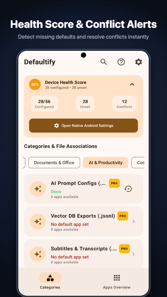 Health Score & Conflict Alerts