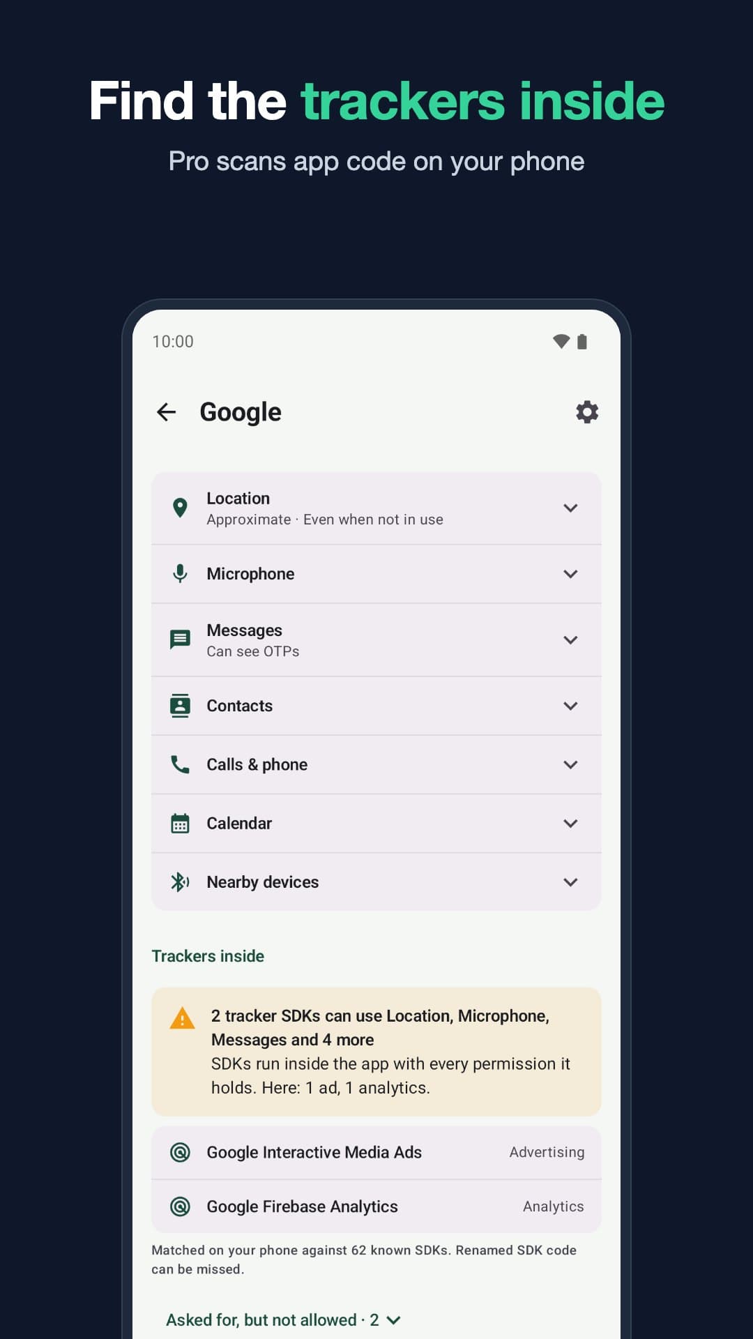 Find the Trackers Inside