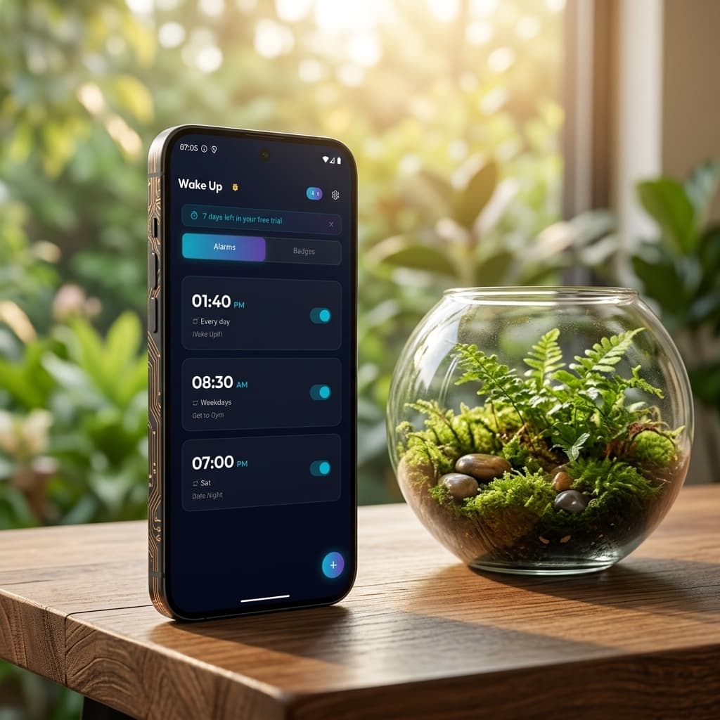 Wakeup App Screen Interface